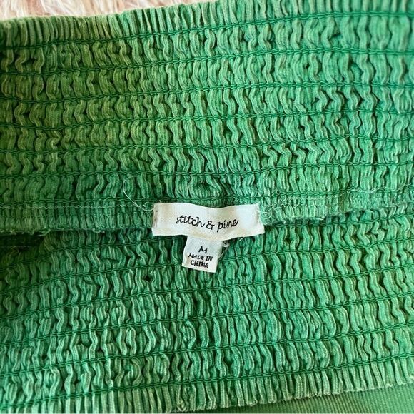 Stitch & Pine Green Corduroy Pull On High Waisted Shorts Sz M Tennis Prep - Picture 6 of 8